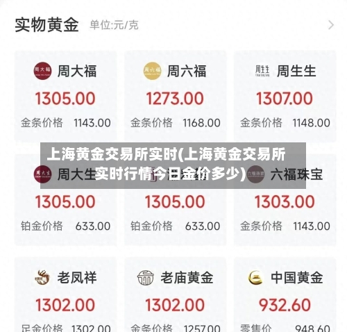 上海黄金交易所实时(上海黄金交易所实时行情今日金价多少)-第1张图片