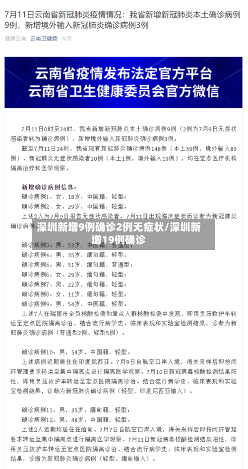 深圳新增9例确诊2例无症状/深圳新增19例确诊-第2张图片
